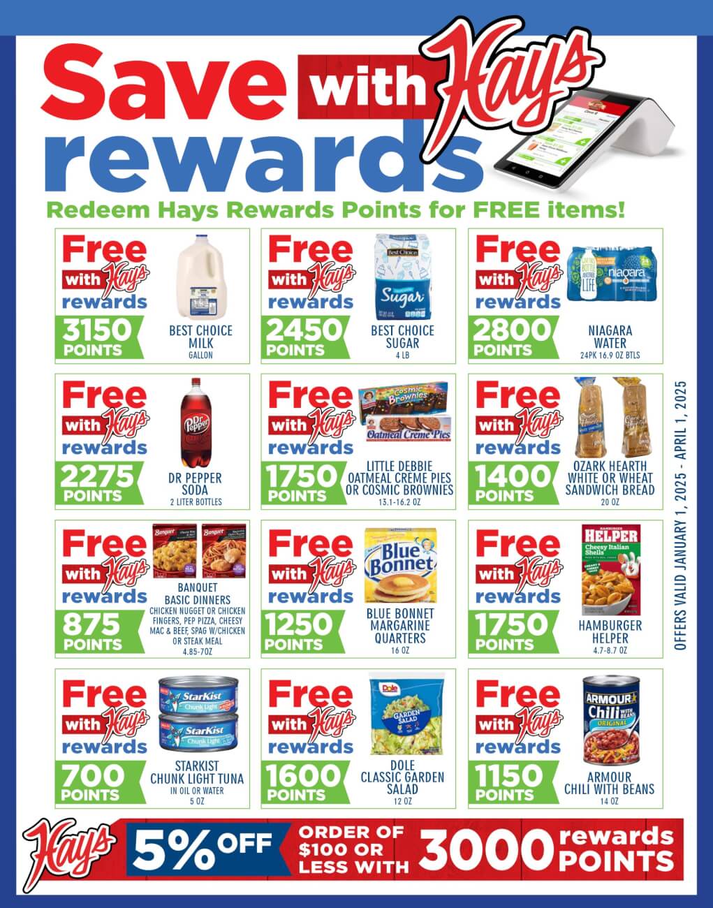 Redeem Hays Rewards Points for FREE Items - Save with rewards